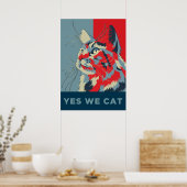 Ja, we hebben een kat poster (Keuken)