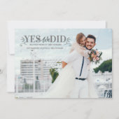 Ja, we hebben foto bruiloft aankondiging gedaan (Voorkant)