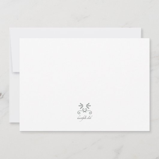 Ja, we hebben foto bruiloft aankondiging gedaan (Achterkant)