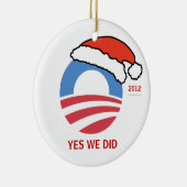 Ja, we hebben Obama Holiday Ornament (Rechts)