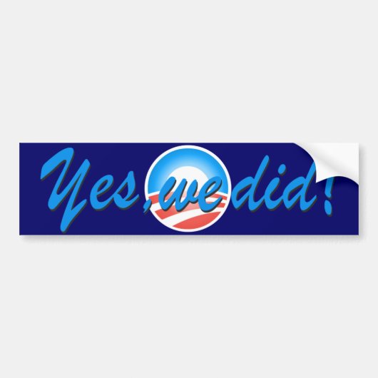 Ja, we hebben Obama Inauguration Blue Bumpersticker (Voorkant)