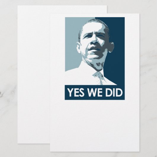 Ja, we hebben Poster 1 Briefpapier (Voorkant / Achterkant)