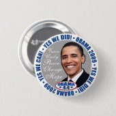 Ja, we hebben President Obama Button gedaan (Voorkant /achterkant)