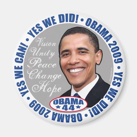 Ja, we hebben President Obama Magnet gedaan (Voorkant)