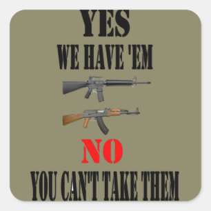 JA, WE HEBBEN ZE VIERKANTE STICKER