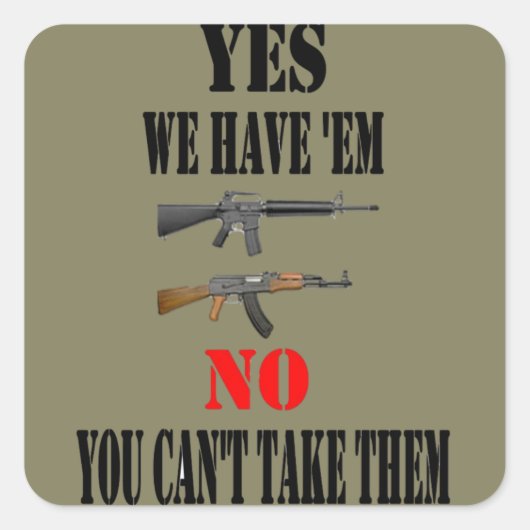 JA, WE HEBBEN ZE VIERKANTE STICKER (Voorkant)