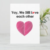 Ja, we houden nog steeds van elkaar feestdagenkaart (Staand voorkant)