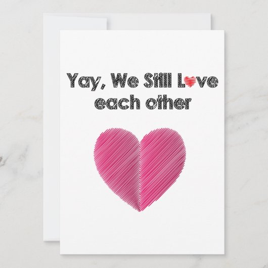 Ja, we houden nog steeds van elkaar feestdagenkaart (Voorkant)