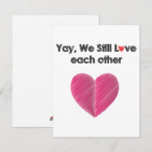 Ja, we houden nog steeds van elkaar feestdagenkaart (Voorkant / Achterkant)