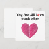 Ja, we houden nog steeds van elkaar feestdagenkaart (Voorkant / Achterkant)