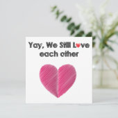 Ja, we houden nog steeds van elkaar feestdagenkaart (Staand voorkant)