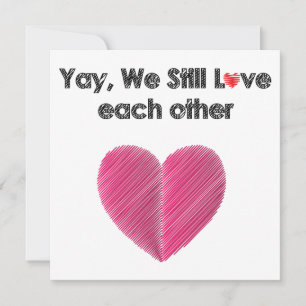 Ja, we houden nog steeds van elkaar feestdagenkaart