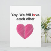 Ja, we houden nog steeds van elkaar feestdagenkaart (Staand voorkant)