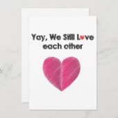 Ja, we houden nog steeds van elkaar feestdagenkaart (Voorkant / Achterkant)