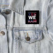 Ja We Kam Citeren Quote Vierkante Button 5,1 Cm (In situ)