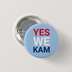 Ja We Kam grappige rood wit blauw typografie Ronde Button 3,2 Cm