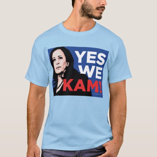 Ja, we KAM! Kamala Harris voor President T-shirt (Voorkant)
