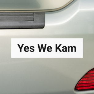 Ja We Kam minimalistische democratische partij zwa Bumpersticker