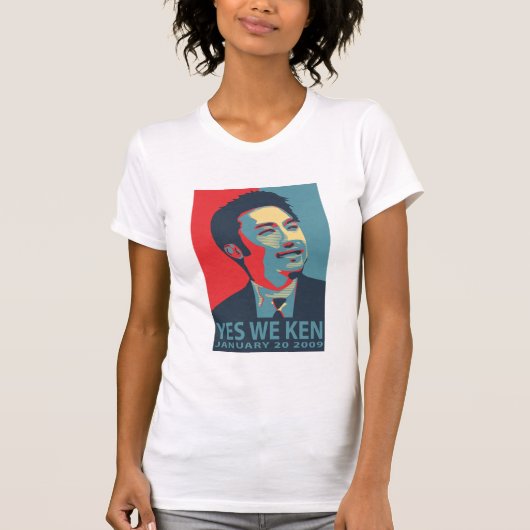Ja We Ken (Obama) T-shirt - Gepersonaliseerd (Voorkant)