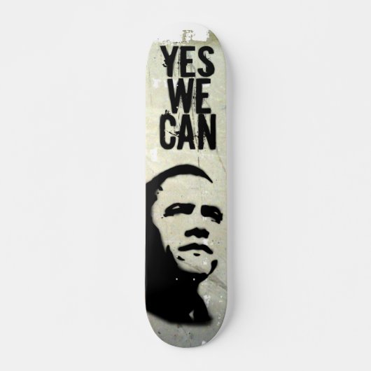 JA WE KUNNEN - BARACK OBAMA Stencil rock sk8 Skateboard (Voorkant)