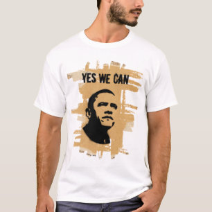JA WE KUNNEN (beide zijden) kartonnen stencil W T-shirt