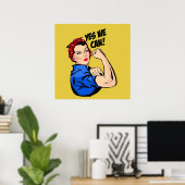 Ja, we kunnen de sticker van de Riveter rosie Poster (Thuiskantoor)