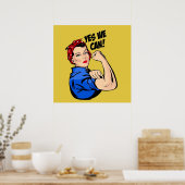 Ja, we kunnen de sticker van de Riveter rosie Poster (Keuken)