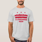 Ja, we kunnen de Washington DC-status nu vlaggen v T-shirt (Voorkant)