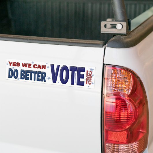Ja, we kunnen het beter doen: stem 2012 bumpersticker (Op Truck)