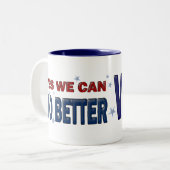 Ja, we kunnen het beter doen: stem 2020 tweekleurige koffiemok (Voorkant links)