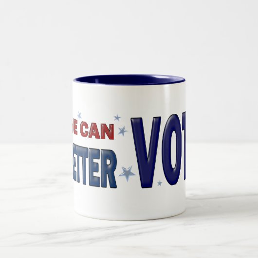 Ja, we kunnen het beter doen: stem 2020 tweekleurige koffiemok (Center)