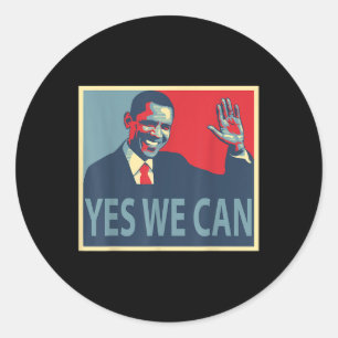 Ja, we kunnen het President van Barack Obama Ronde Sticker