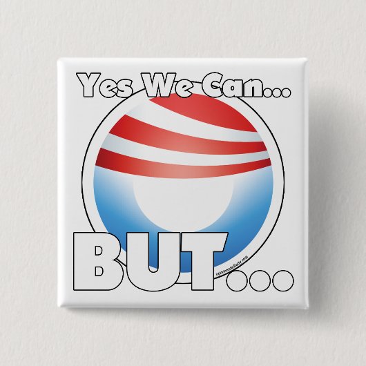 Ja, we kunnen...MAAR... Vierkante Button 5,1 Cm (Voorkant)