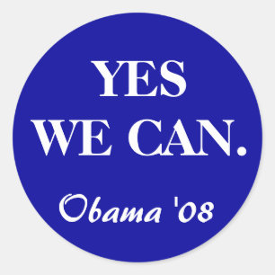 JA WE KUNNEN., Obama '08 Ronde Sticker