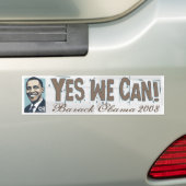 Ja We Kunnen! Obama Bumpersticker (Op auto)