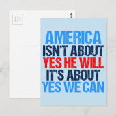 Ja, we kunnen Obama Inspirerend citeren Briefkaart (Voorkant / Achterkant)