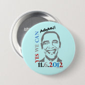 Ja, we kunnen opnieuw Obama 2012 Campaign Button (Voorkant /achterkant)