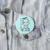 Ja, we kunnen opnieuw Obama 2012 Campaign Button (In situ)