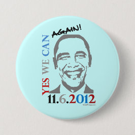 Ja, we kunnen opnieuw Obama 2012 Campaign Button