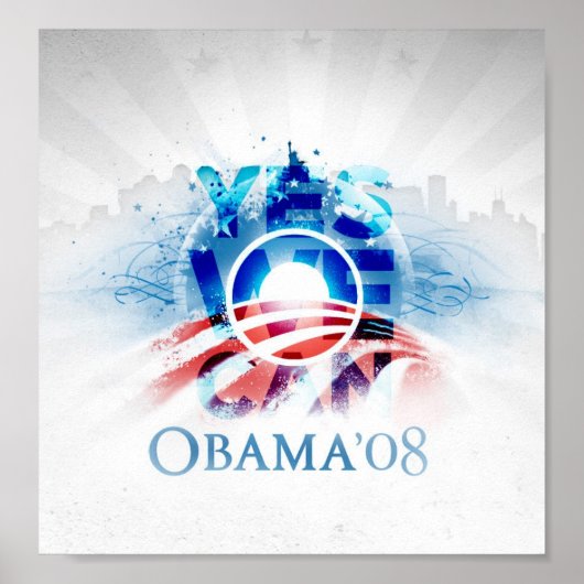JA WE KUNNEN - Poster Obama '08 (Voorkant)