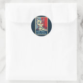 Ja, we kunnen ronde sticker (Tas)