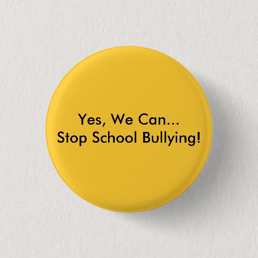 Ja, we kunnen... Stop schoolpesten! Ronde Button 3,2 Cm (Voorkant)