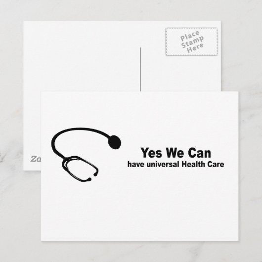 Ja, we kunnen zorgen voor universele gezondheidszo briefkaart (Voorkant / Achterkant)