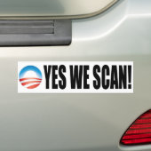 Ja We scannen - Anti-Obama NSA Bumpersticker (Op auto)