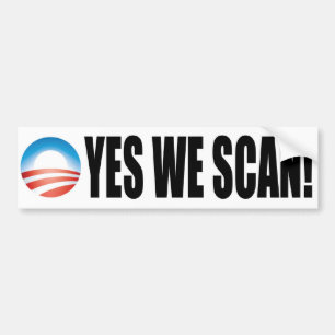 Ja We scannen - Anti-Obama NSA Bumpersticker