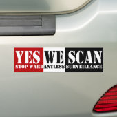Ja We scannen Bumpersticker (Op auto)