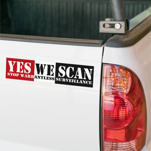 Ja We scannen Bumpersticker (Op Truck)