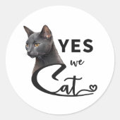 Ja, we zijn kat - ja, we kunnen ronde sticker (Voorkant)