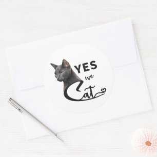 Ja, we zijn kat - ja, we kunnen ronde sticker