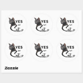 Ja, we zijn kat - ja, we kunnen ronde sticker (Vel)
